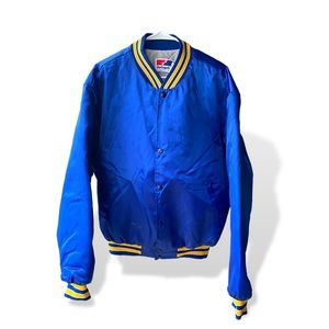Vintage - Blue Bomber Jacket - MADE IN USA